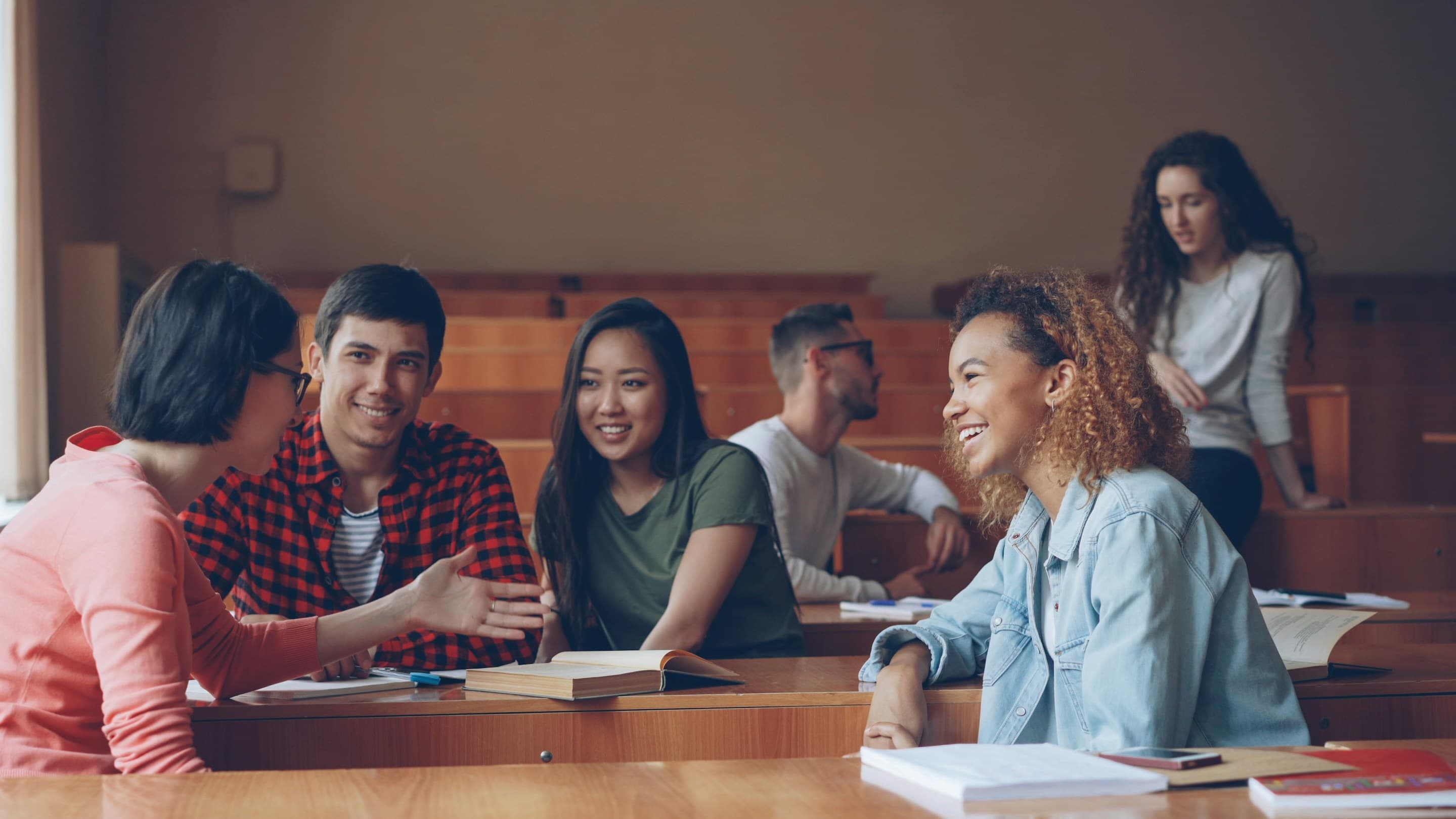 Students studying
